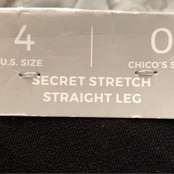 Chicos NEW WITH TAGS Black Stretch Straight Leg Crop Pants Size 4 (Chico 0) - Picture 5 of 8